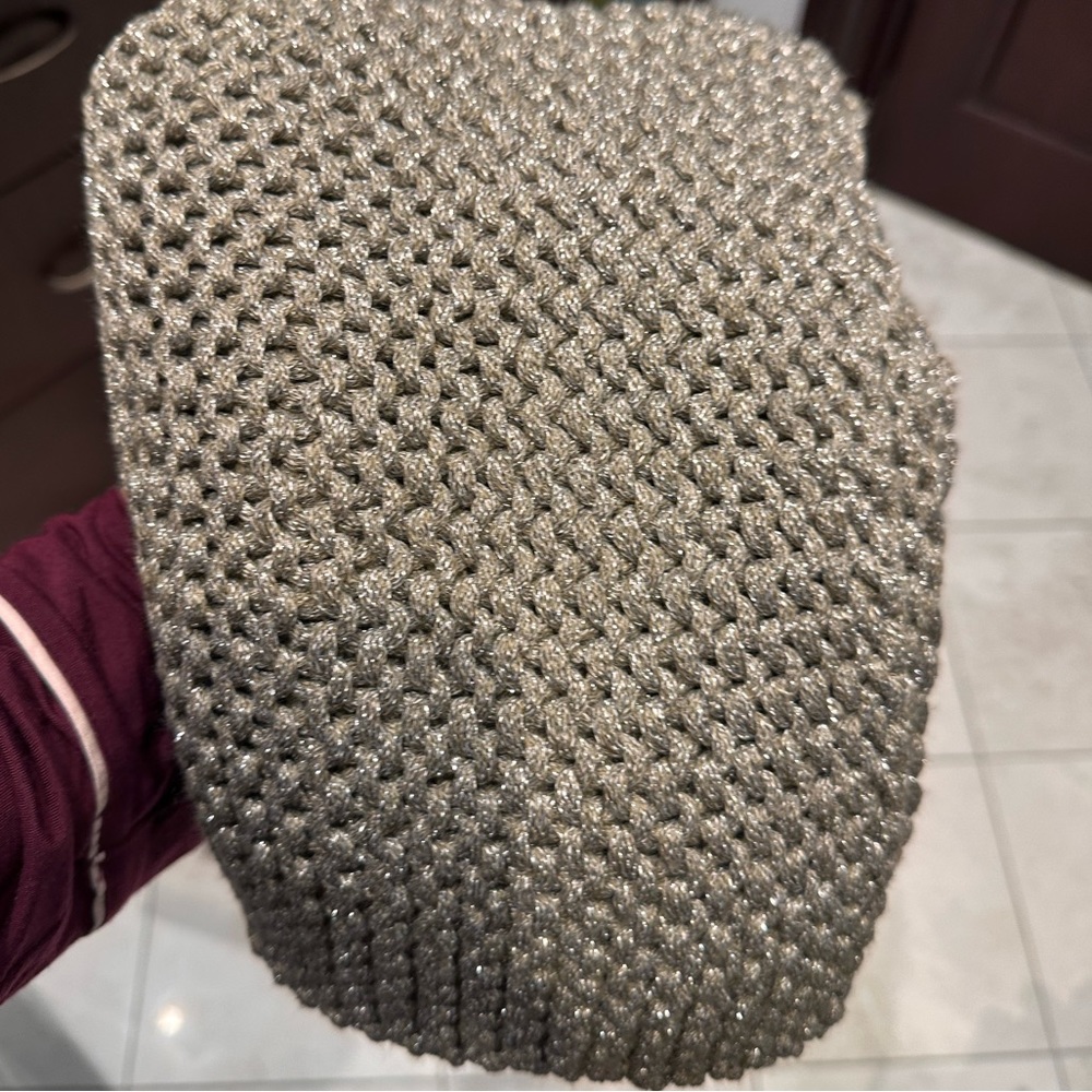 RUDSAK SCARF METALLIC GRAY, style crochet